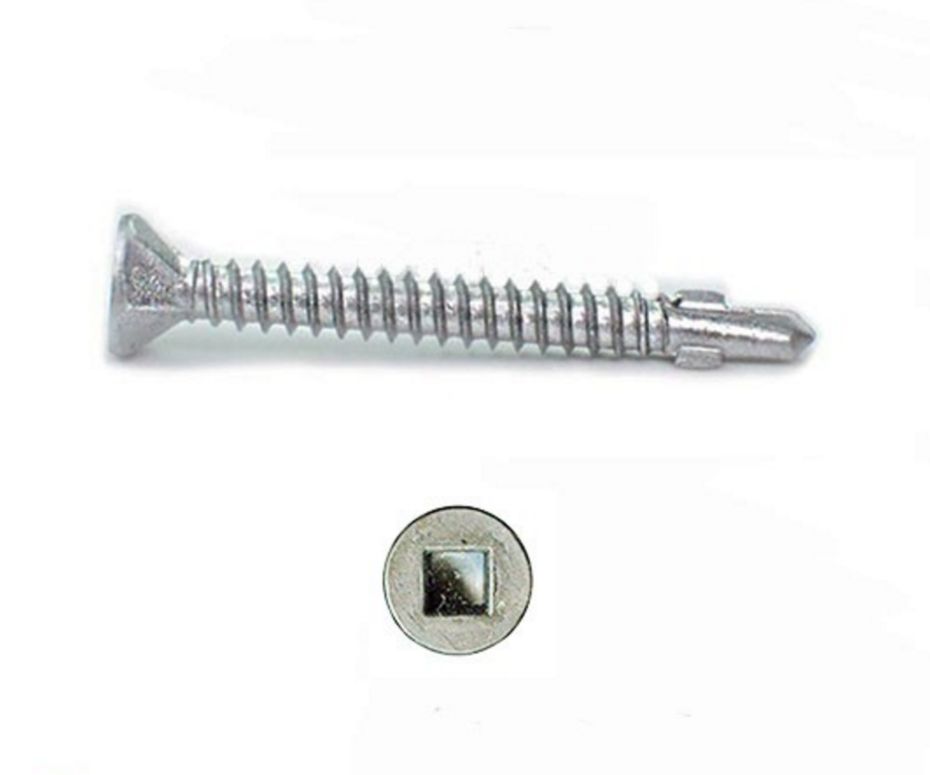 SELF DRILLING SCREW WING TEK SQ CL3 8 X 32 GALV 